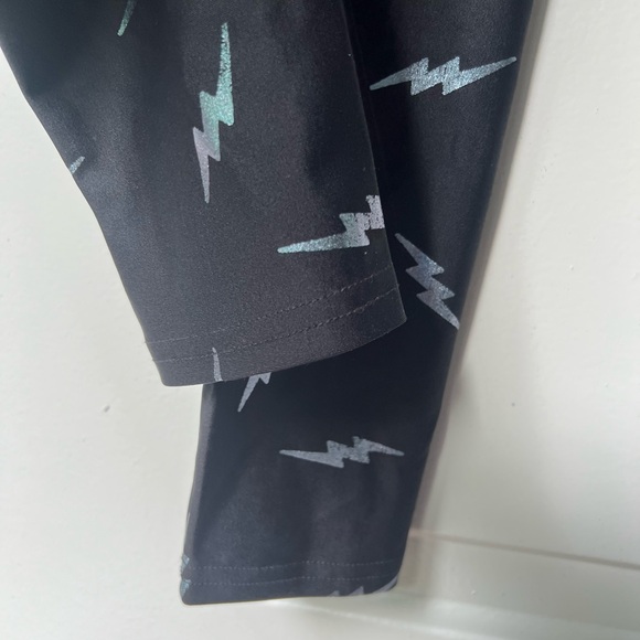 Emily Hsu Lightning Bolt foil sneakers legging size Small - Picture 8 of 12